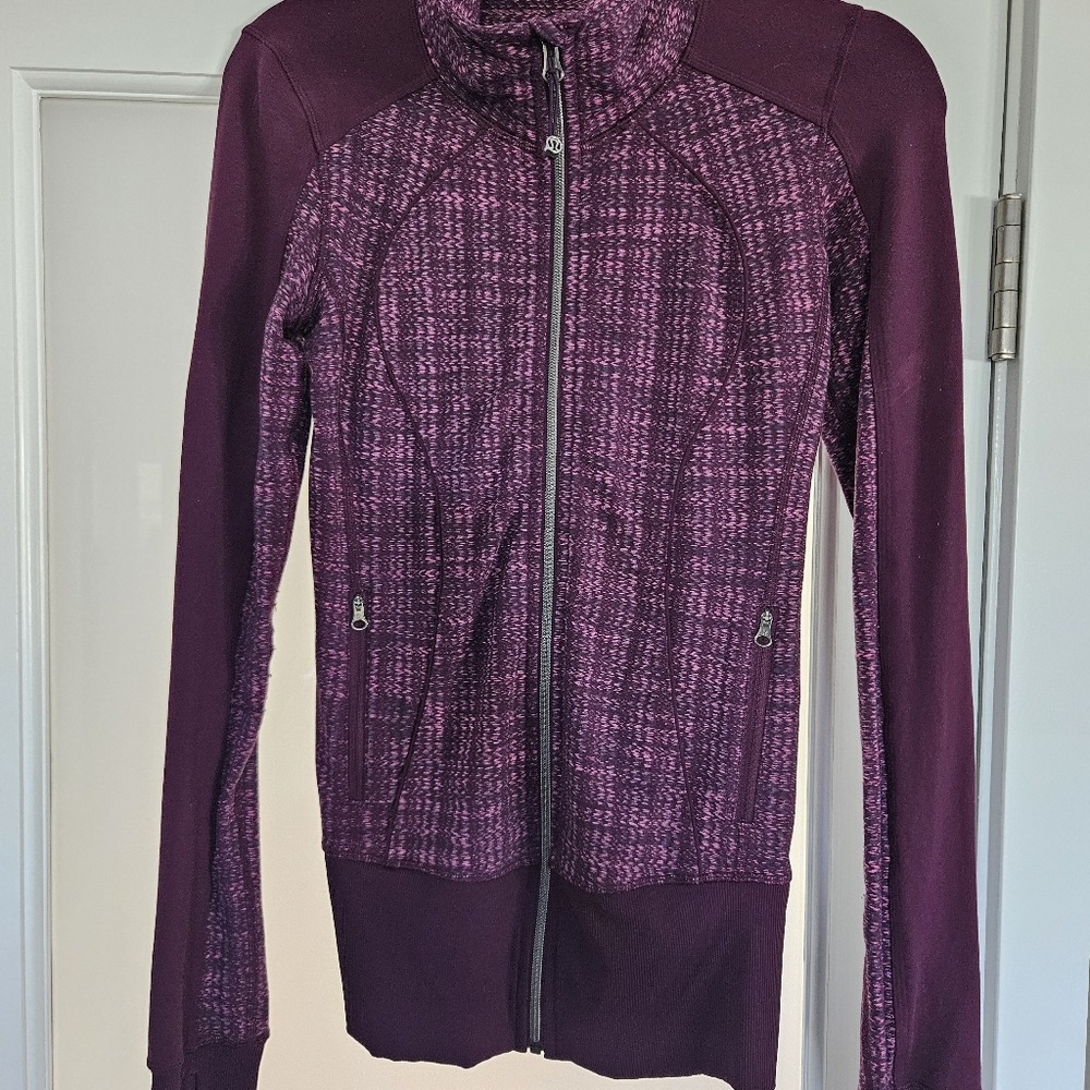 LULULEMON Zip Up Jacket - Raspberry, Wine, Plaid - Picture 2 of 6